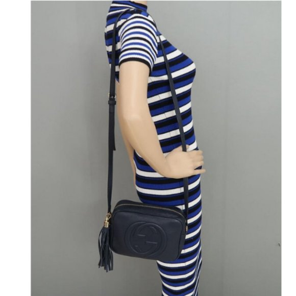 Gucci Soho Disco Navy Calfskin Cross Body Bag - Picture 8 of 8